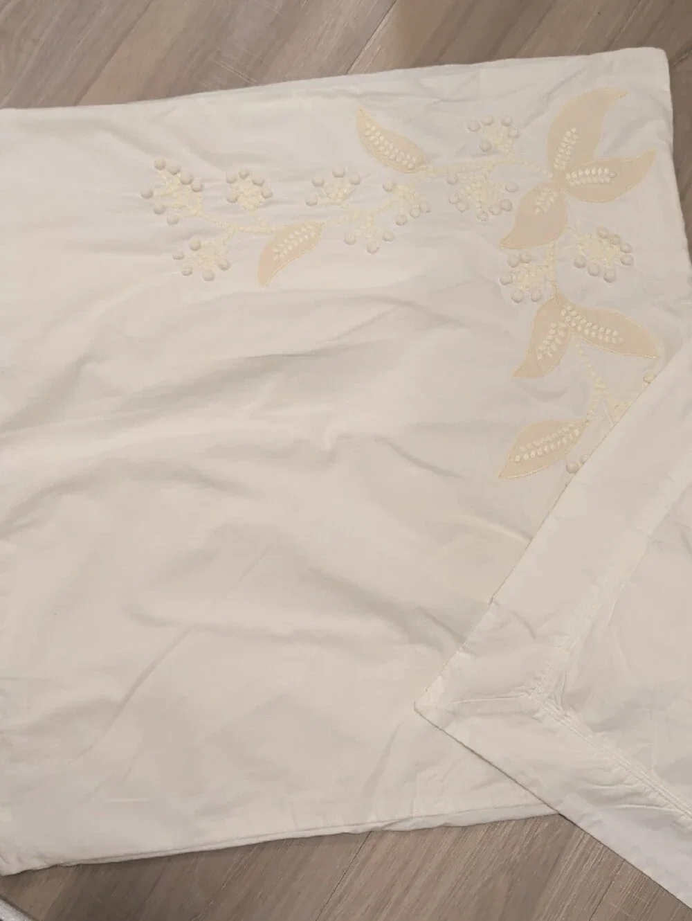 Pottery Barn-2 Euro Decorative Pillow Shams - White/ Cream